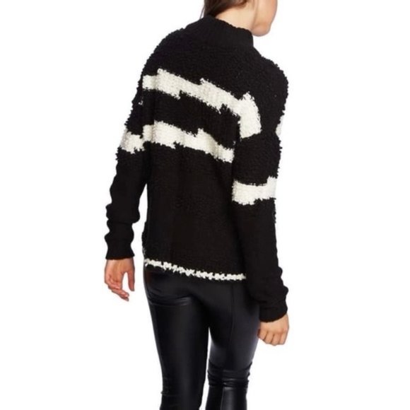 New 1.State Multitexture Mock Neck Sweater - Picture 3 of 4